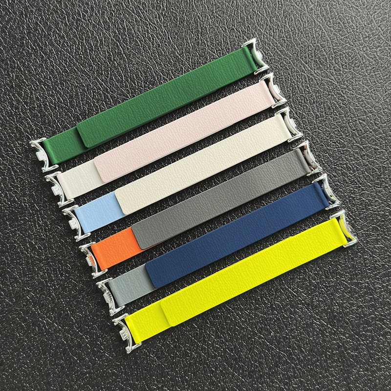 Silicone Bicolor Strap For Xiaomi Mi Band 10 9 8 Magnetic Loop For Xiaomi Smart Band 8 9 NFC Watchband Correa Band 10 Bracelets image 3