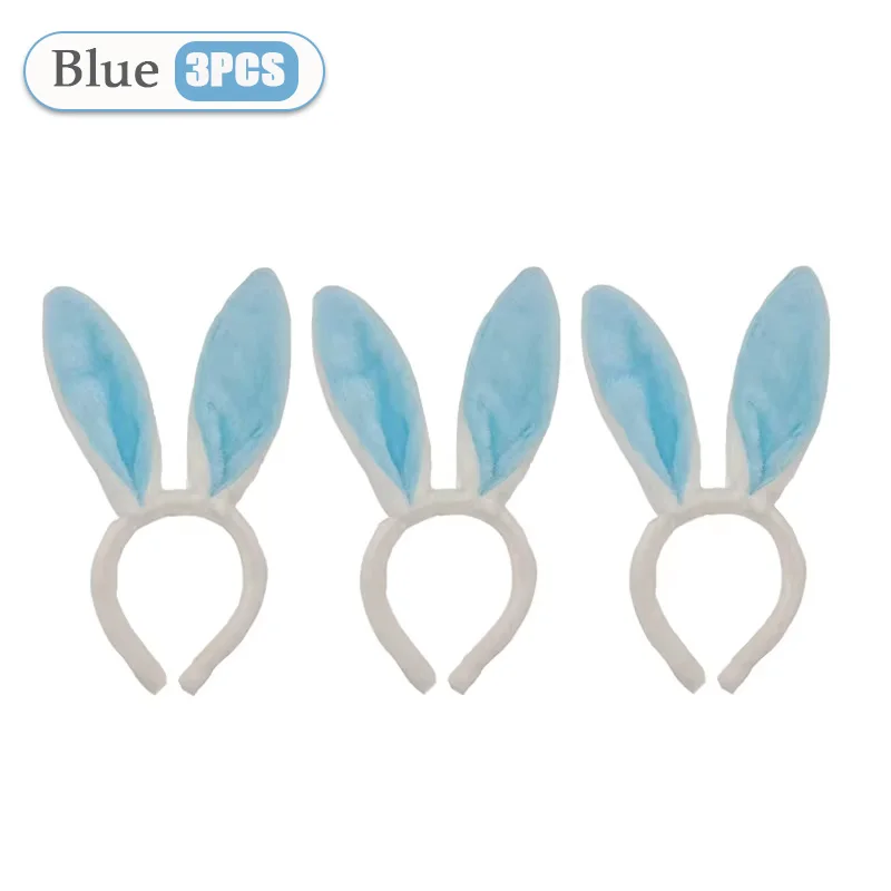 1-20PCS Pink Rabbit Ear Headbands Cute Plush Bunny Ears Hairband Easter Decorat Costume Party Cosplay Hair Hoop Hair Accessories image 3