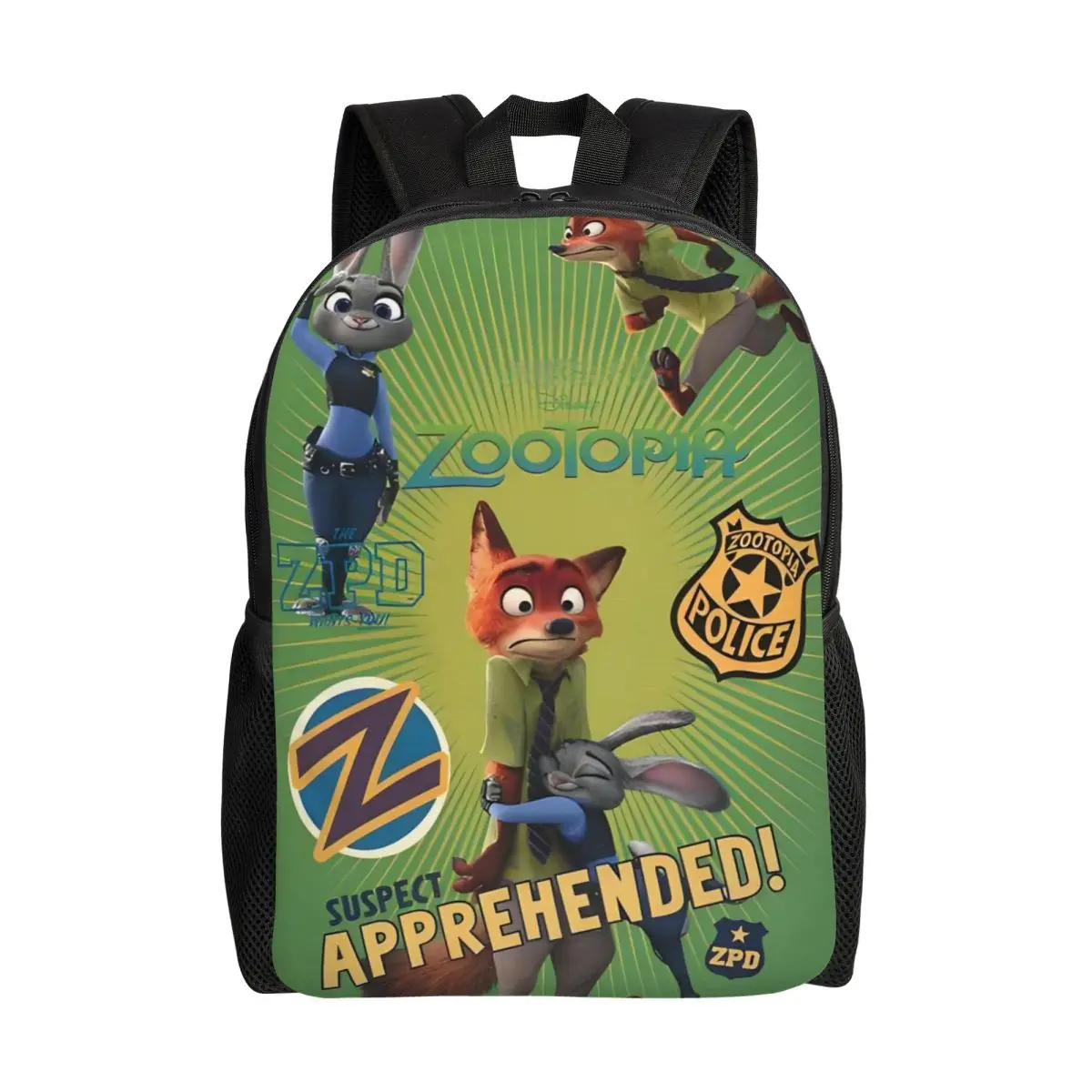 

Custom Zootopia Cute Cartoon Backpack for Women Men School College Students Bookbag Fits 15 Inch Laptop Nick Fox Bags