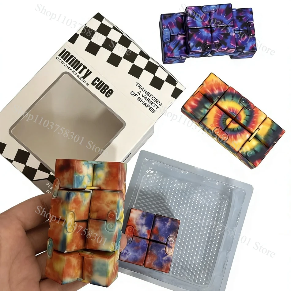 Infinite Flip Puzzle Cube - Macaron Color Pocket Fidget Toy, Creative Shape-Shifting Magic Cube for Stress Relief