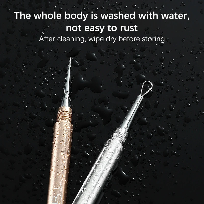 Doppel Kopf Mitesser Komedonen Akne Blemish Extractor Remover Edelstahl Nadeln Mitesser Pickel Blemish Extractor Entfernen Werkzeuge