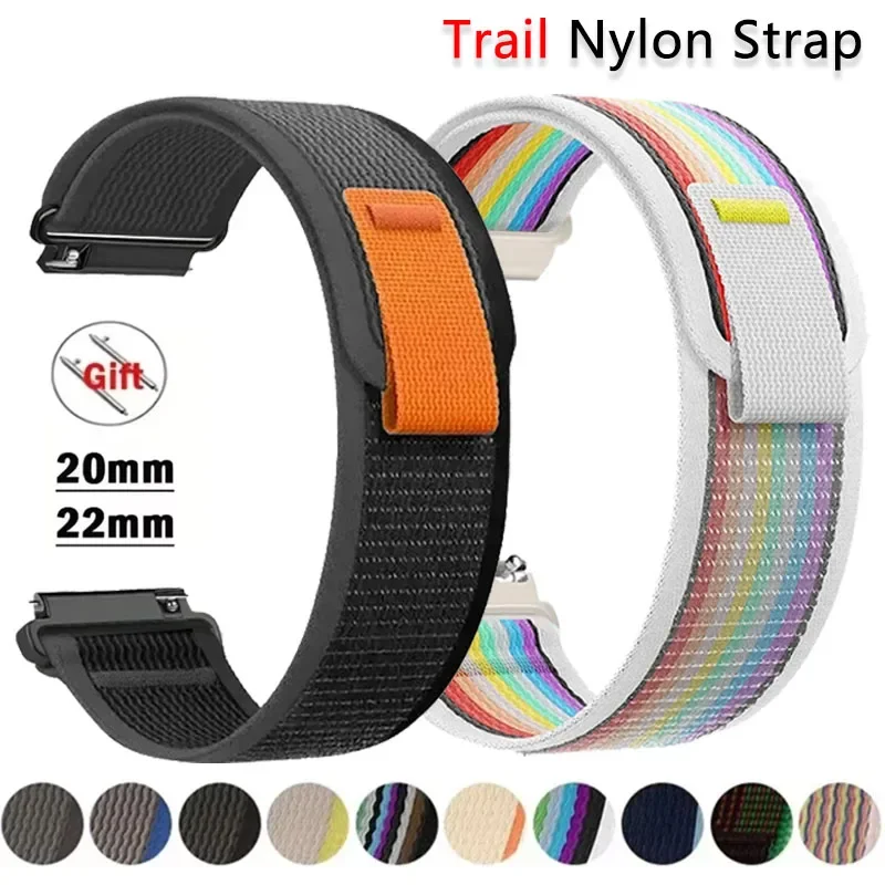 20 mm 22 mm Trail Sports Nylon-Schlaufenarmband für Garmin Forerunner 570 970 965 955 265 165 55 Armband Garmin Venu 3 Active 6 5 Band