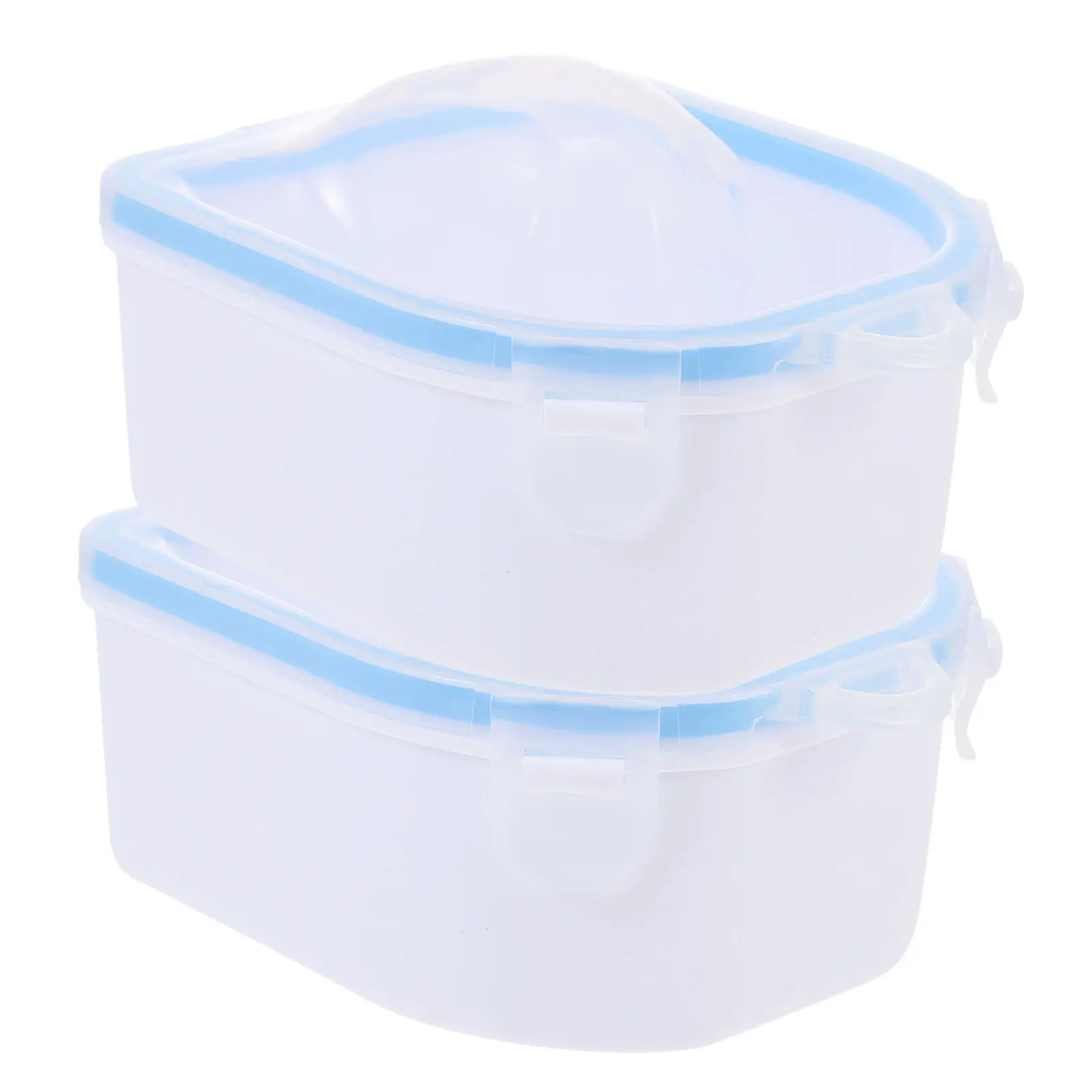 2Pcs Premium Manicure Soak Bowl for Nail Polish Removal Cuticle Softening Hand Care Spa Tool Salon Home Use Nail Art Supply
