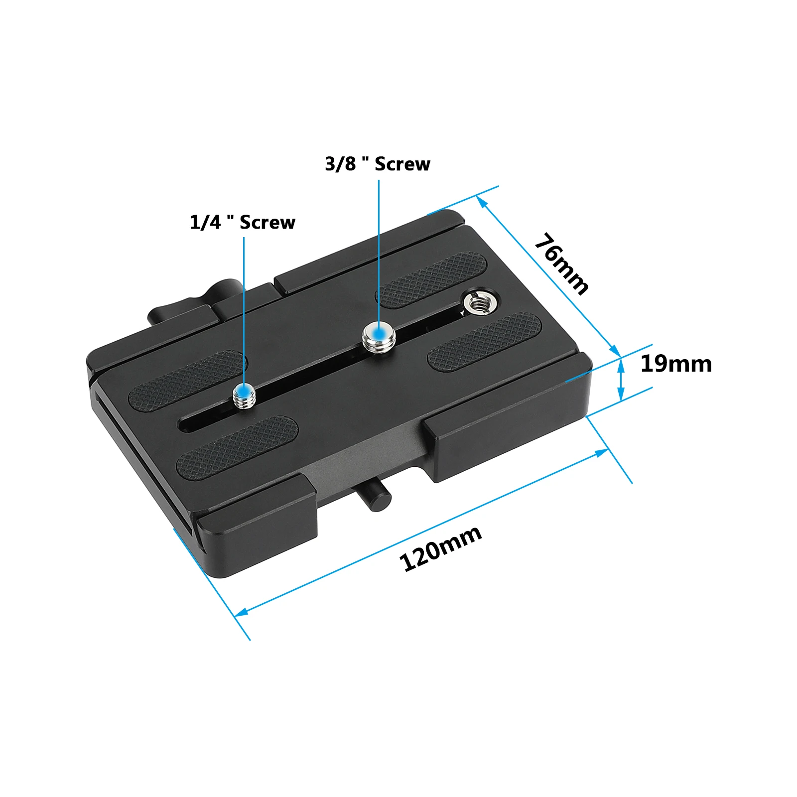 HDRig Quick Release ARRI Dovetail Plate for Manfrotto Camera Tripod, 3.3" Sliding Range, for DSLR, for Sony Canon