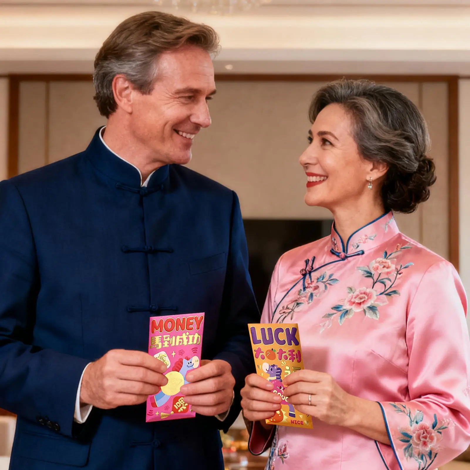 مغلفات السنة القمرية الجديدة 2026 احتفال بالعطلات، مظاريف حمراء للعام القمري الجديد الصيني للأطفال والكبار والأصدقاء العائليين