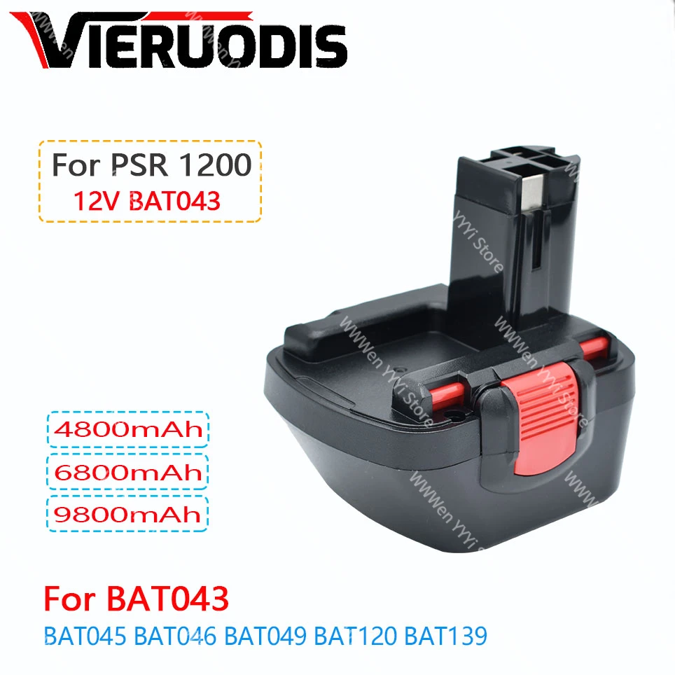 

New 9800mAh for Bosch 12V PSR Rechargeable Battery BAT043 BAT045 12V AHS GSB GSR 12 VE-2 BAT046 BAT049 BAT120 BAT139