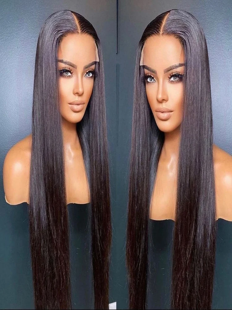 

13x4 13x6 HD Transparent Lace Front Human Hair Wigs Pre Plucked Bone Straight Remy Human Hair Lace Frontal Wigs For Black Women