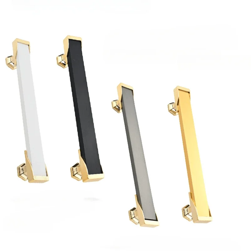 Square Color Matching Cabinet Door Handle Modern Simple Light Luxury Drawer Kitchen Cabinet Door Aluminum Alloy Furniture Handle