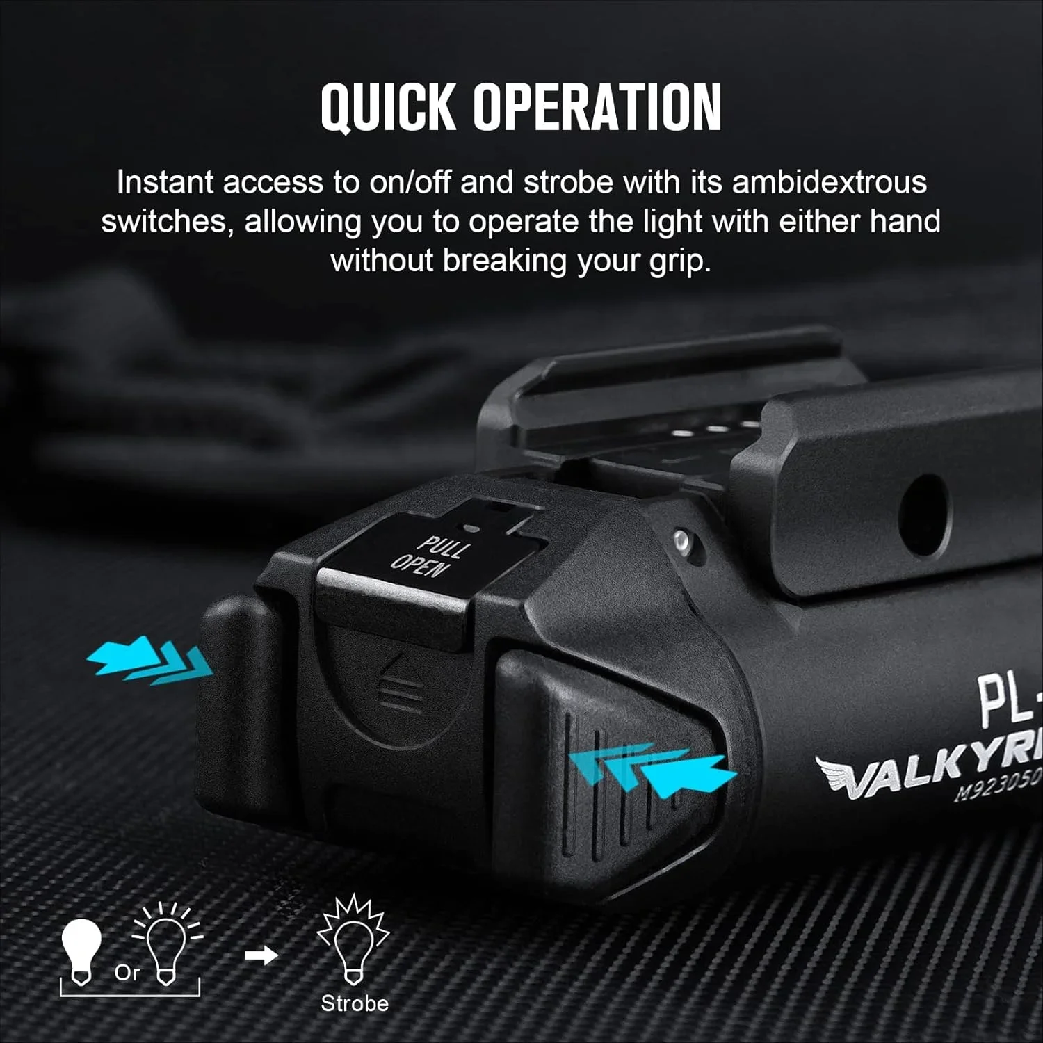 OLIGHT PL-3S Valkyrie Lamp 1000 Lumens Mountable Compact Rail-Mounted Tactical Light LED Flashlight with Rail Locating Keys