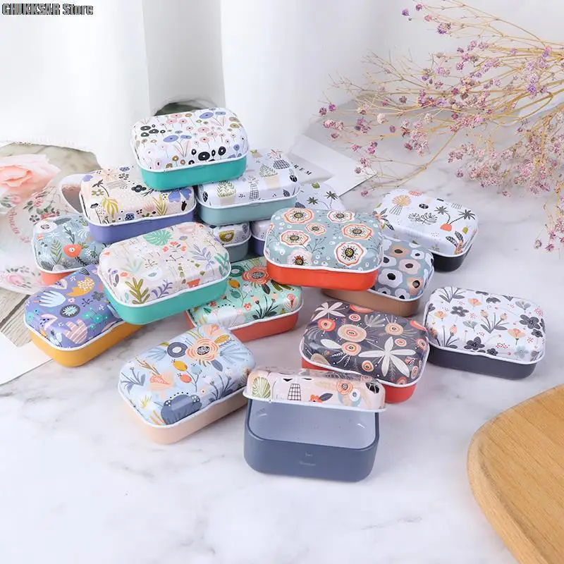 Mini Adorable Metal Tin Jewelry Coin Earrings Pill Candy Sealed Box Case - Small Portable Compact Container for Gift Giving or S