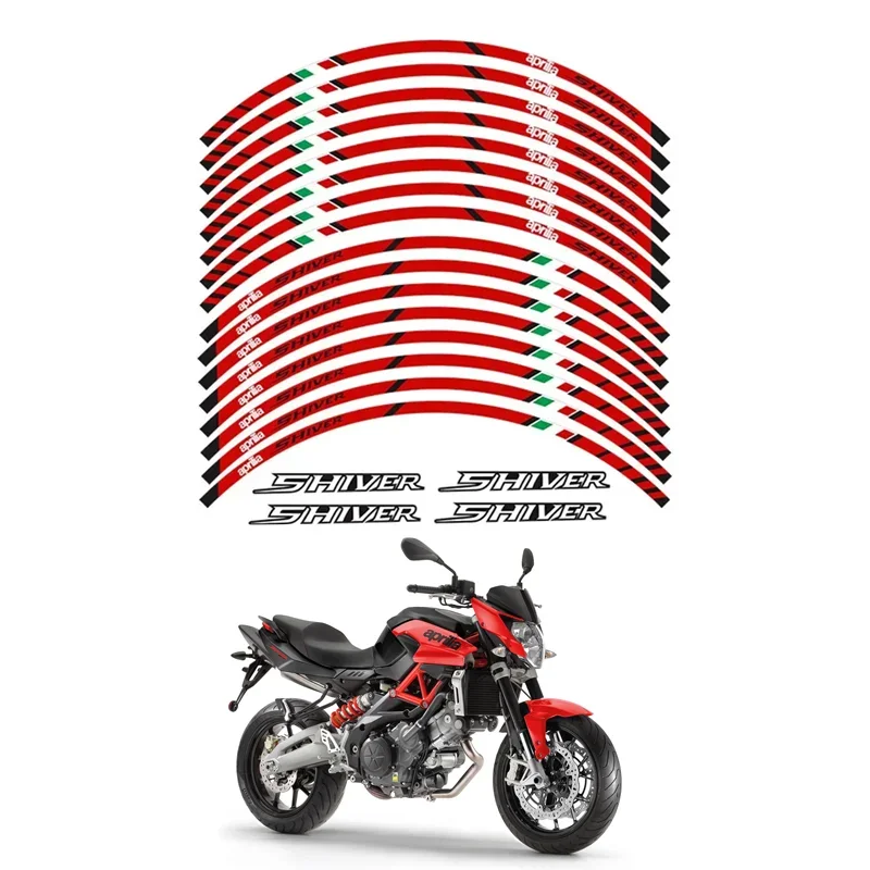 FOR Aprilia Shiver 750 900 Motorcycle Parts Contour Wheel Decoration Decal Sticker Red -1 MOTO