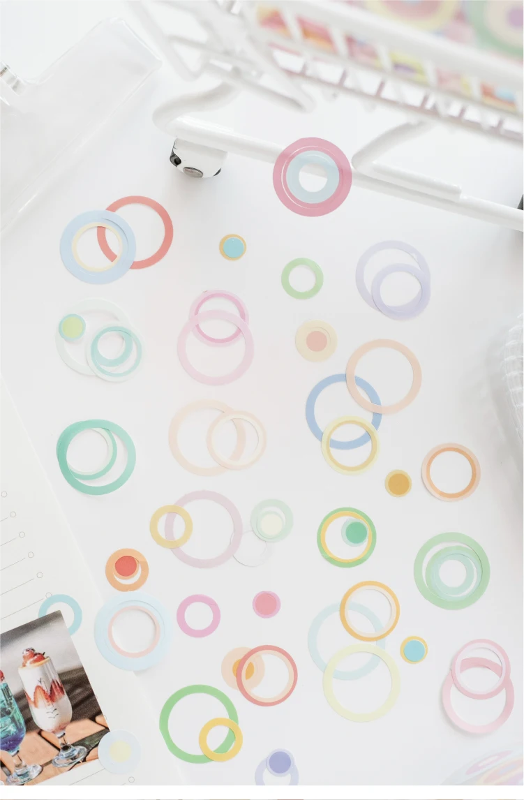 Journal GOo 6,2cmx2m Farbiges Echo-Klebeband, Niedliche Candy Loop Masking Tape für Collage, Junk Journal, Scrapbook, Handy-Zubehör, Schreibwaren – Detail 14
