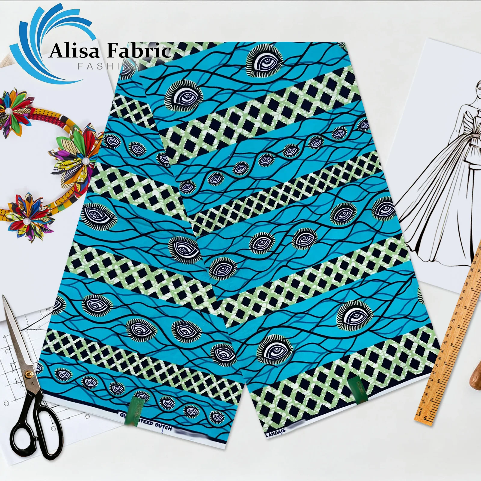 

Новые поступления, африканская ткань hollandais, воск, 6 ярдов, 100% хлопок, Анкара, 2026, кутюр, Голландская одежда для нигерийской свадьбы