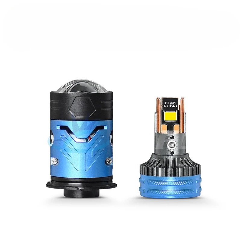 100W Headlight LED Double Lens Solenoid Valve Variable Light Far Near Integrated Car LED Headlights H4 Lens Waterproof Cars Part