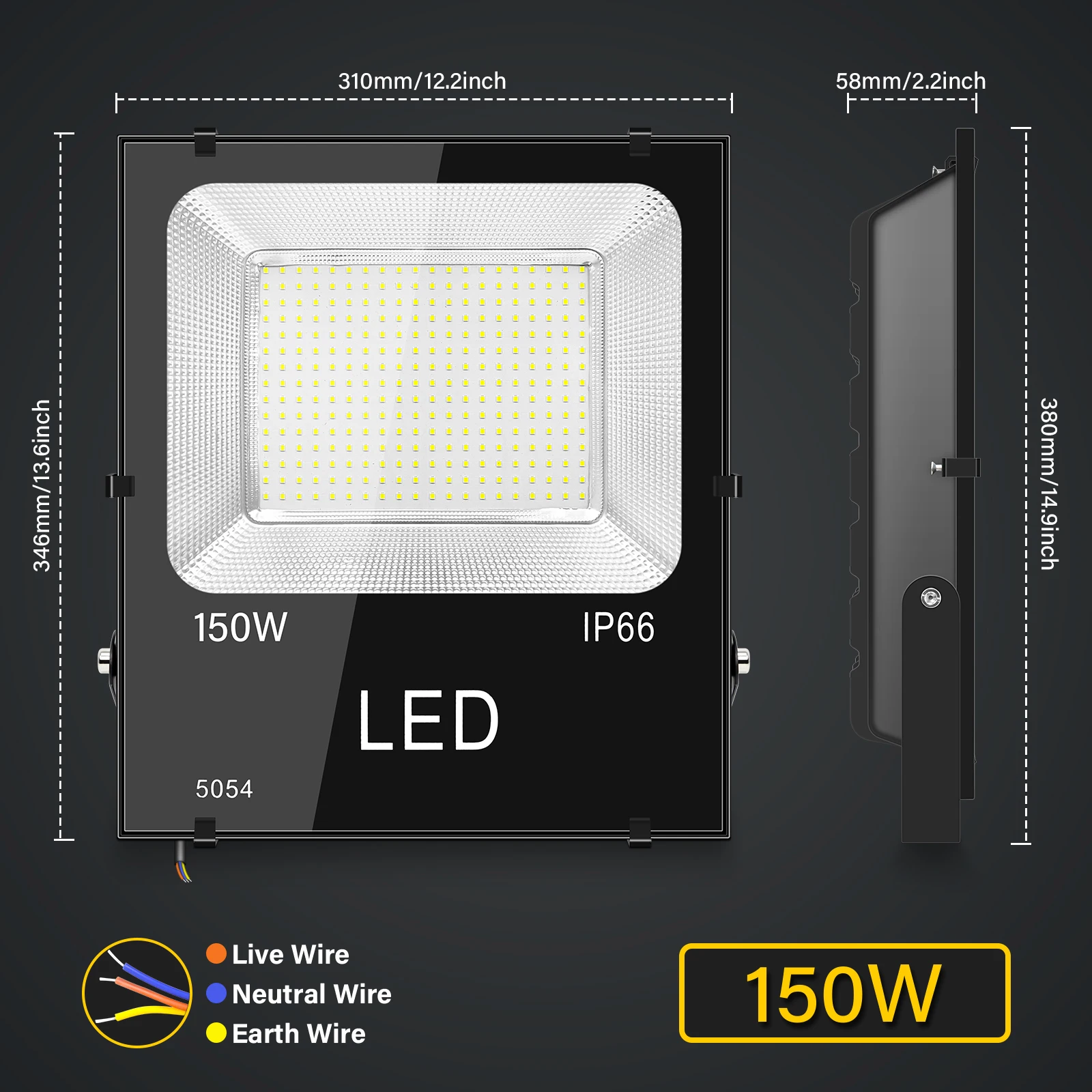 SKYWORLD 50W 100W 150W 200W LED Flood Light 110V-250V Floodlight IP66 Waterproof Outdoor Wall Steet Lighting Garden Lamps