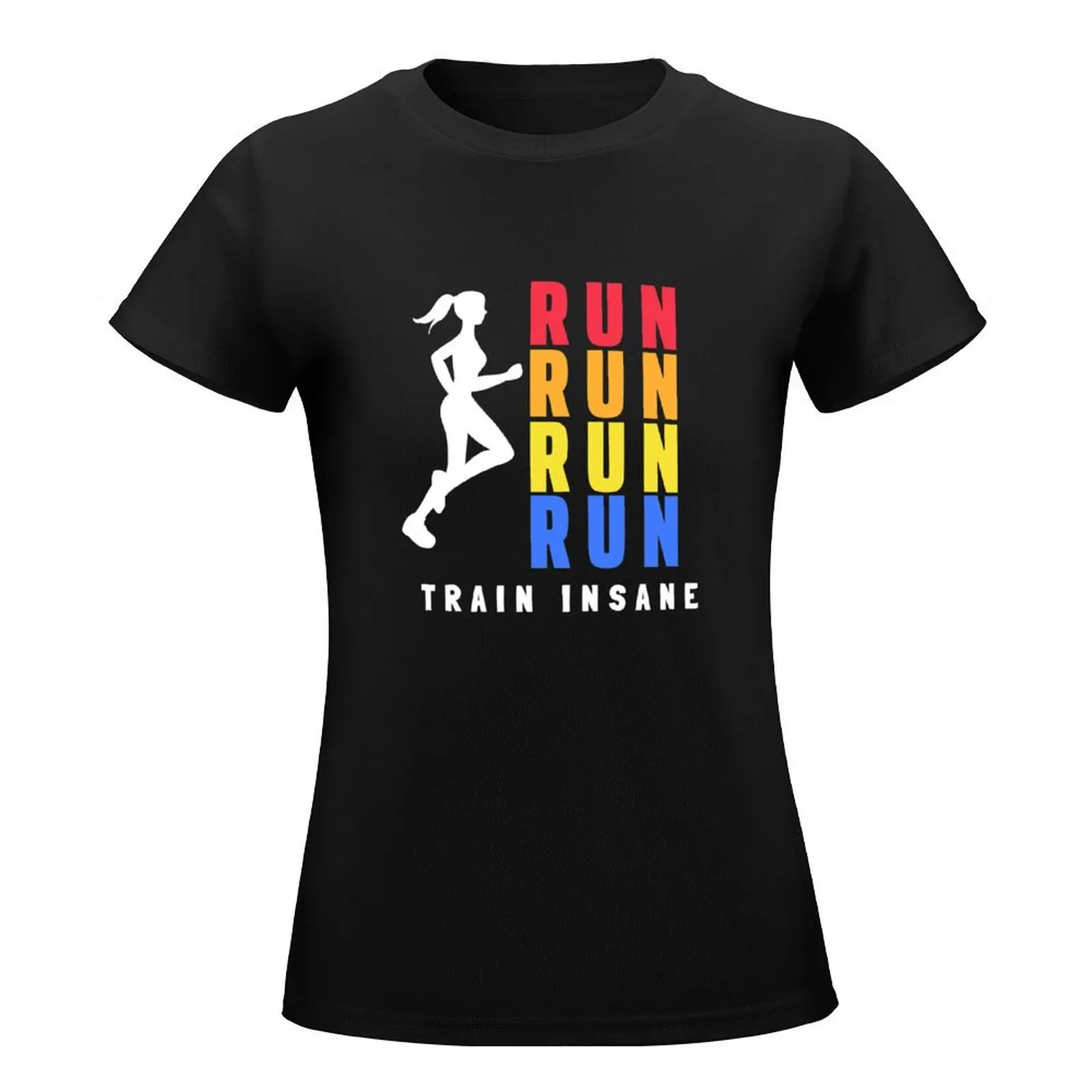 Women's Girls Running Runner Run for Fitness T-Shirt tops sweat korean fashion tight shirts for Women