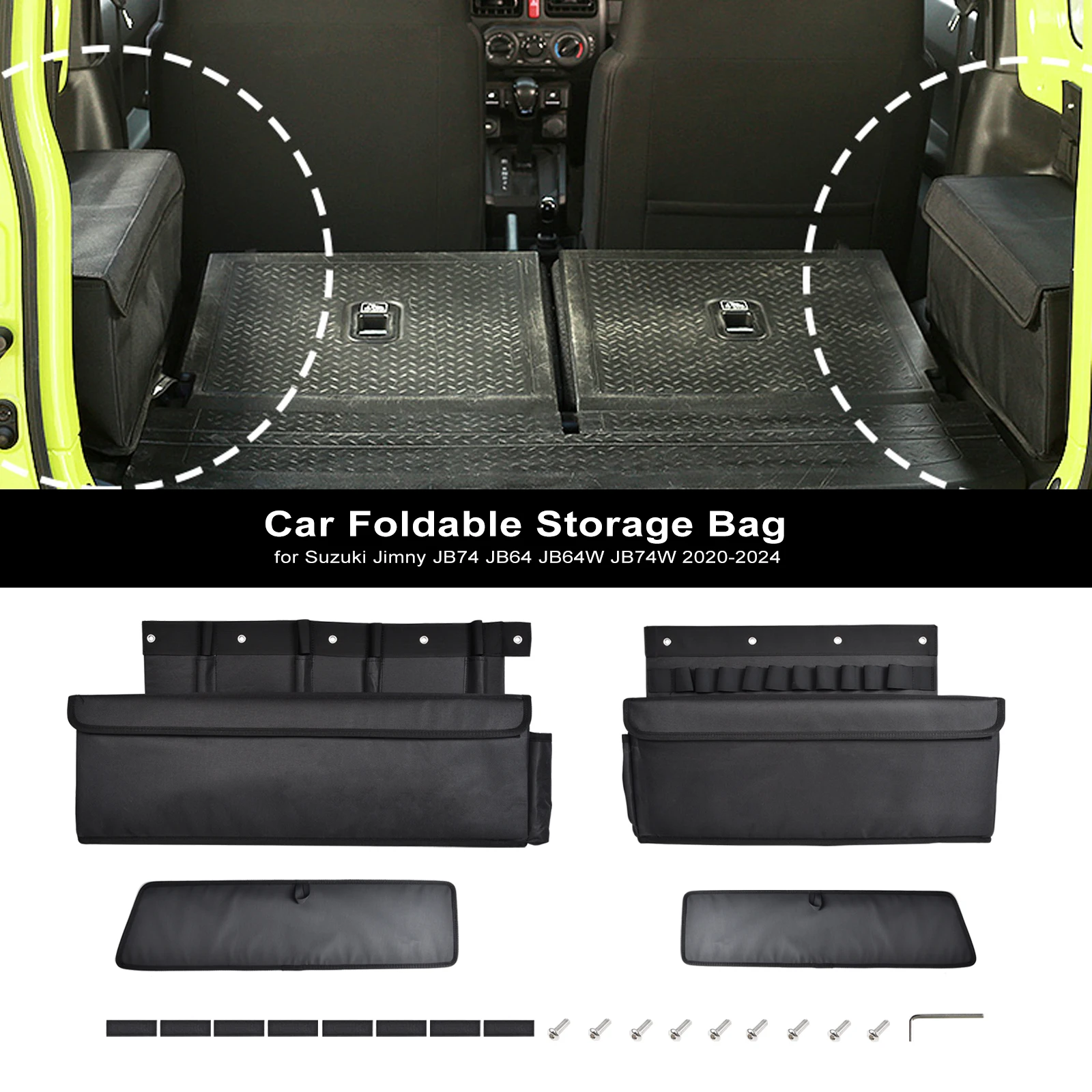 Car Trunk Organizer Foldable Storage Box - Car Foldable Storage Bag Rear Trunk