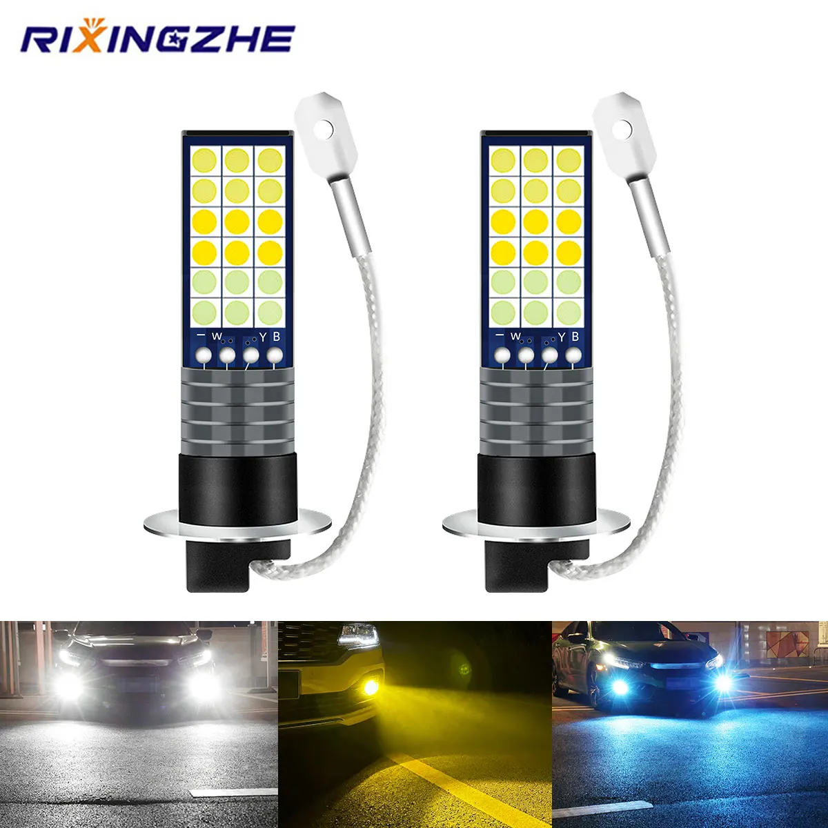 2PCS H1 H3 Led Car … - image