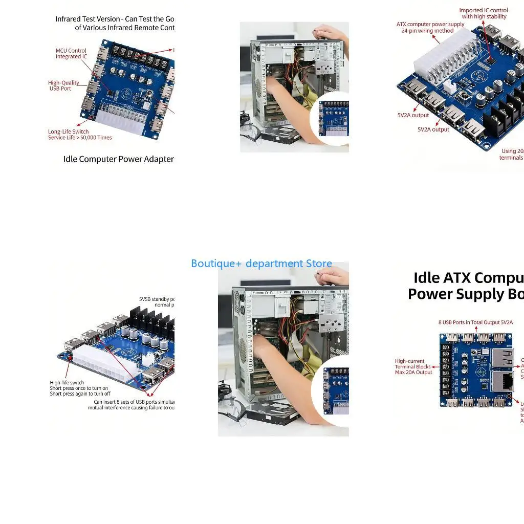 E1PD Practical Computer Power Extension Board Offering 5 Electrical Outlets & Remote Examination Feature for Device Testing