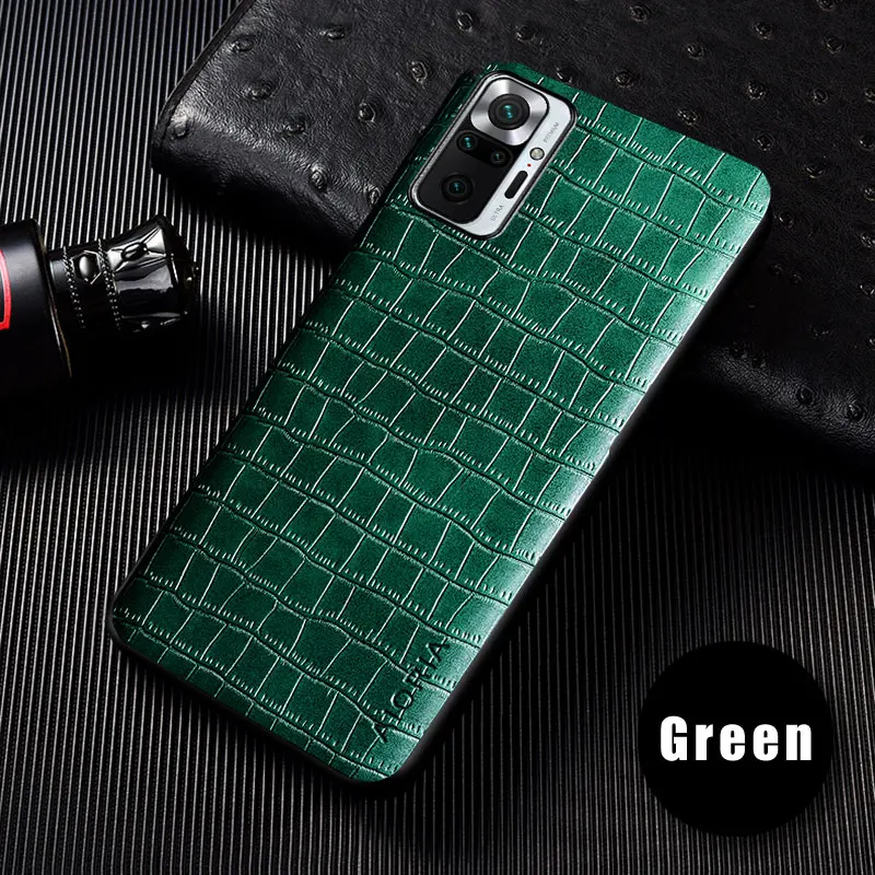 Luxury Crocodile PU Leather Case For Xiaomi Redmi Note 10 Pro Max 10S Lite 10T Cover for Redmi Note 10C 10A 4G 5G Slim Fit Case