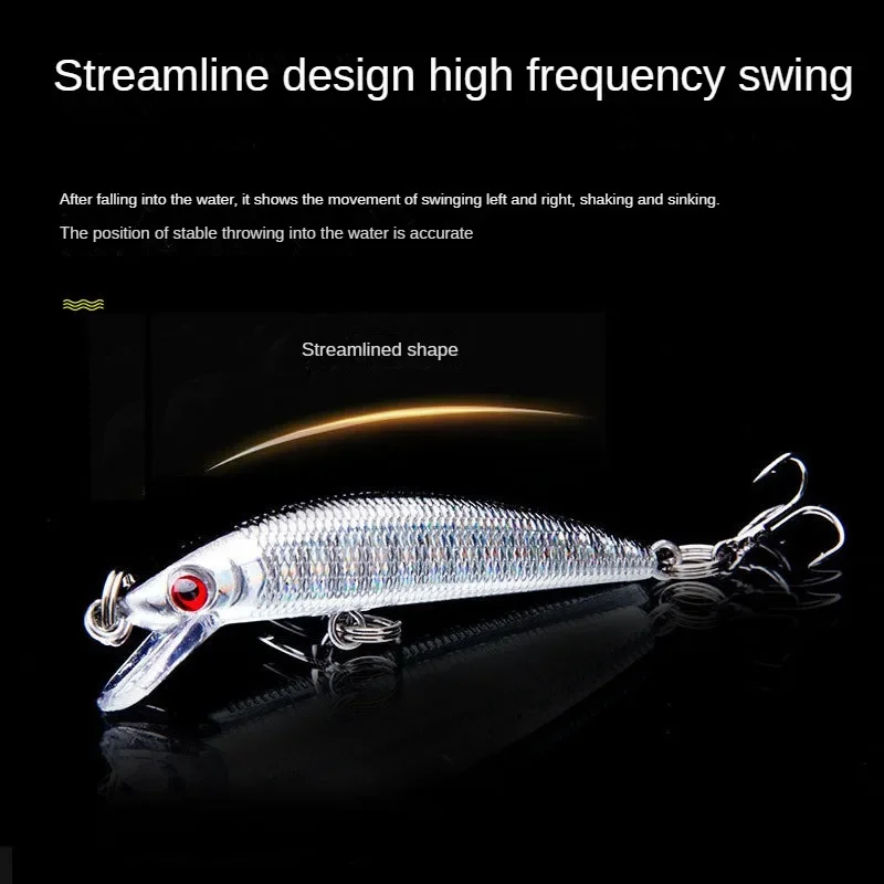 

EASYFISH 1Pcs 6cm 4g Fishing Lure Minnow Easy Shiner Chatter Bait Fish Wobbler Popper Surface Slow Sinking Hooks Fishing Tackle