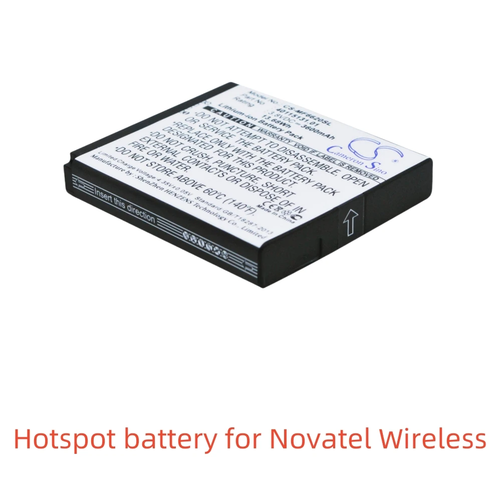 Li-ion Hotspot battery for Novatel Wireless.3.8V,3600mAh,MiFi 6620L Jetpack MiFi 6620L MiFi 6630 40115131.01 GB-S10-985354-0100