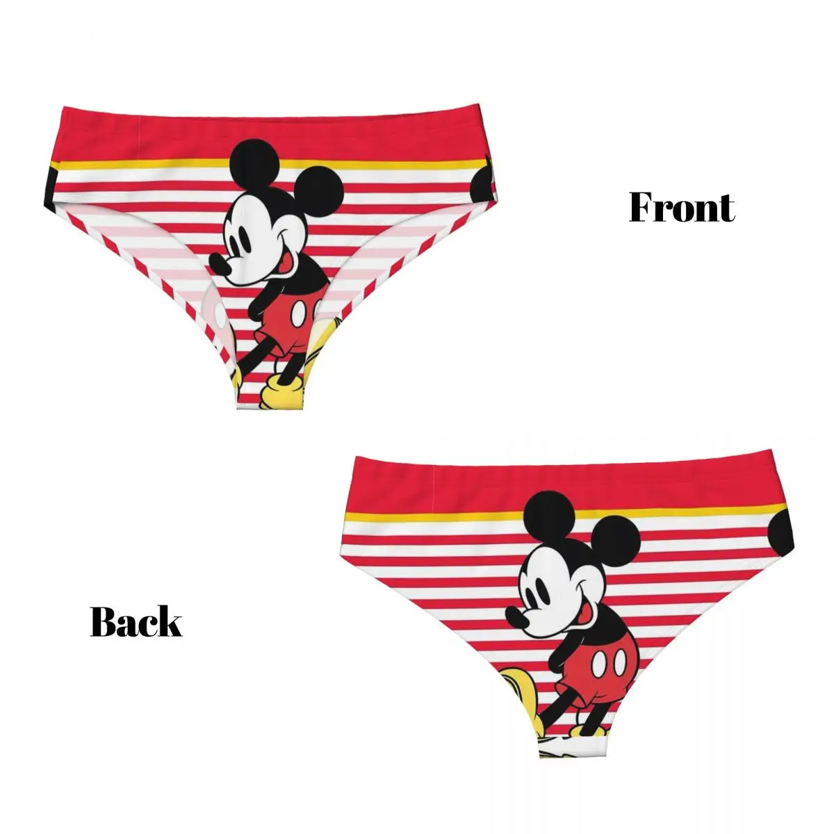 ที่กําหนดเองผู้หญิงมิกกี้เมาส์การ์ตูนกางเกงชั้นในหญิงยืดชุดชั้นในกางเกง