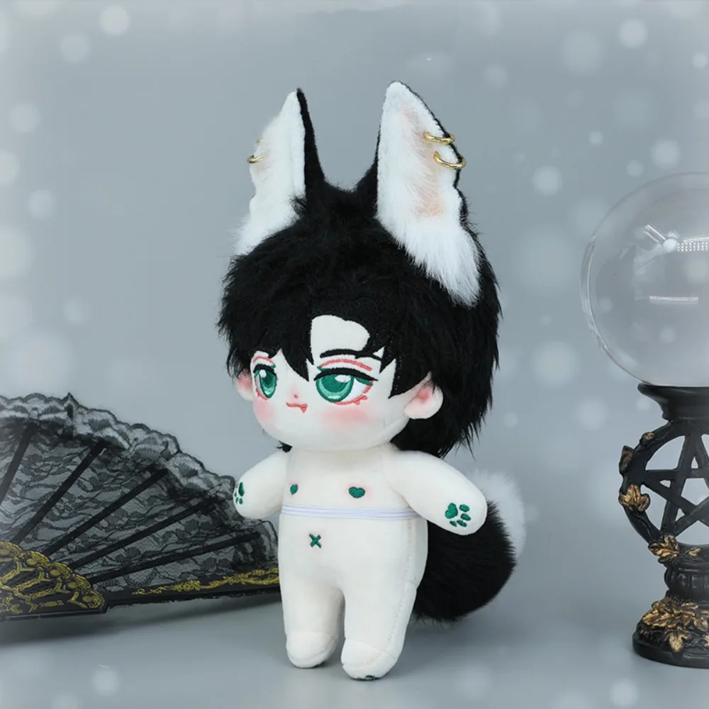 Headwear 20cm Headwear Ear Black White Tails Idol Headwear Cat Ear Soft Cat Wolf Ears Headwear for Cotton Dress Up