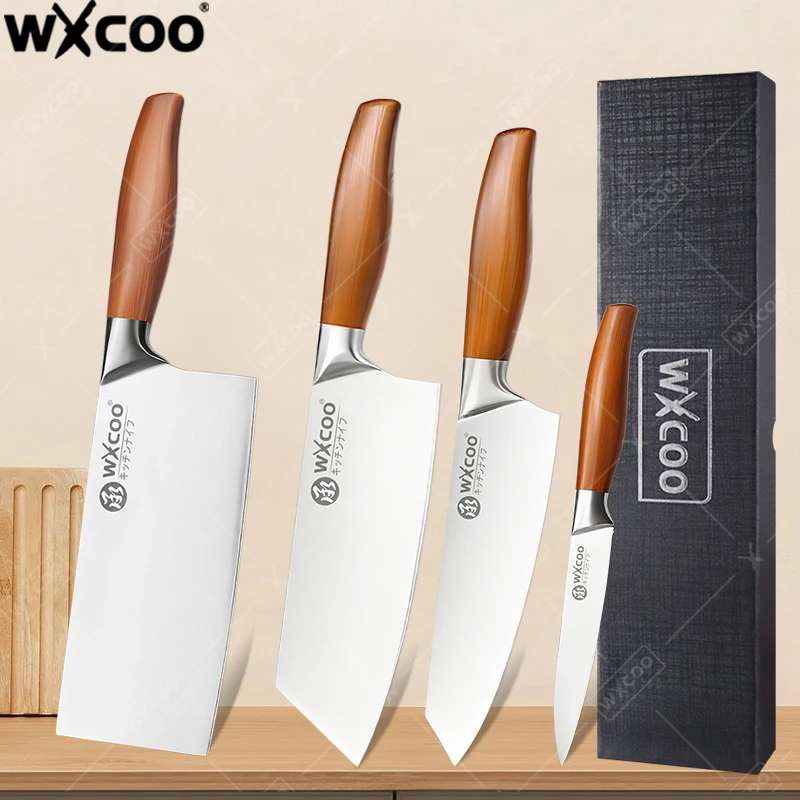 WXCOO Japanese Kitchen Knife Professional Chef Knives for Sashimi Slicing Stainless Steel Fish Fillet Meat Cleaver Boning Knife