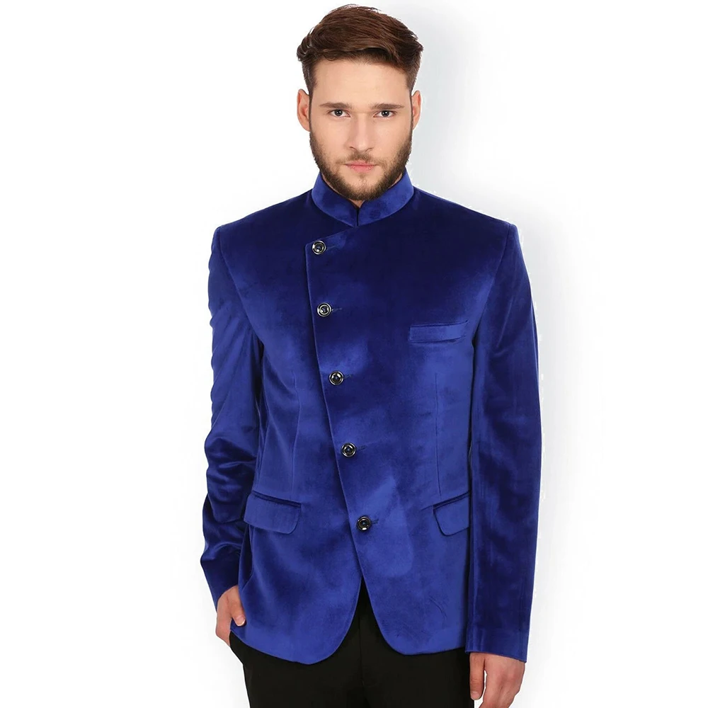 

Luxury Men's Suits Formal Single Breasted Stand Lapel Slim Fit 2 Piece Jacket Pants Full Sets Elegant Male Clothing Costume