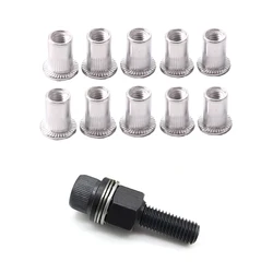 Mão Rivet Nut Gun Cabeça Nuts, Ferramenta Rebitador, Acessório para Porcas, Modelo Opcional, M3, M4, M5, M6, M8, M10, M12, 11Pcs