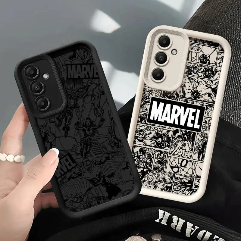 Marvel Logo Avengers Phone Case for Samsung Galaxy A12 A13 A14 A22 A23 A24 A32 A33 A34 5G Silicone Soft Cover