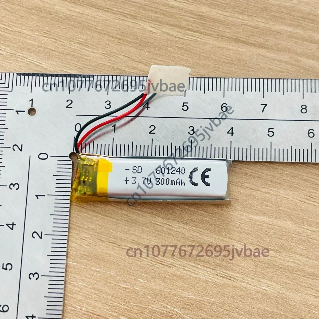 3.7V 300mAh 601240 Rechargeable Lithium Polymer Lipo Battery For Car Dash Cam LED Speaker Mini Toy Replacement Battery