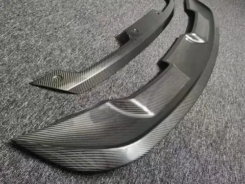 Real Carbon Fiber FRP GT500 Style Double Deck Exterior Rear Trunk Wing Lip Spoilers Sports Fixed Wind Wing Ford Mustang 15-22