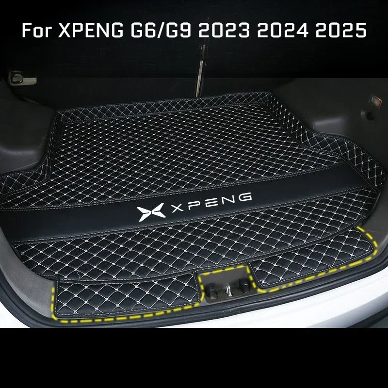 Kofferraummatte für XPENG G6 XPENG G9 2023 2024 2025 Zubehör Hauptpolster Nachrüstung der speziellen Kofferraumpolster für den Innenraum