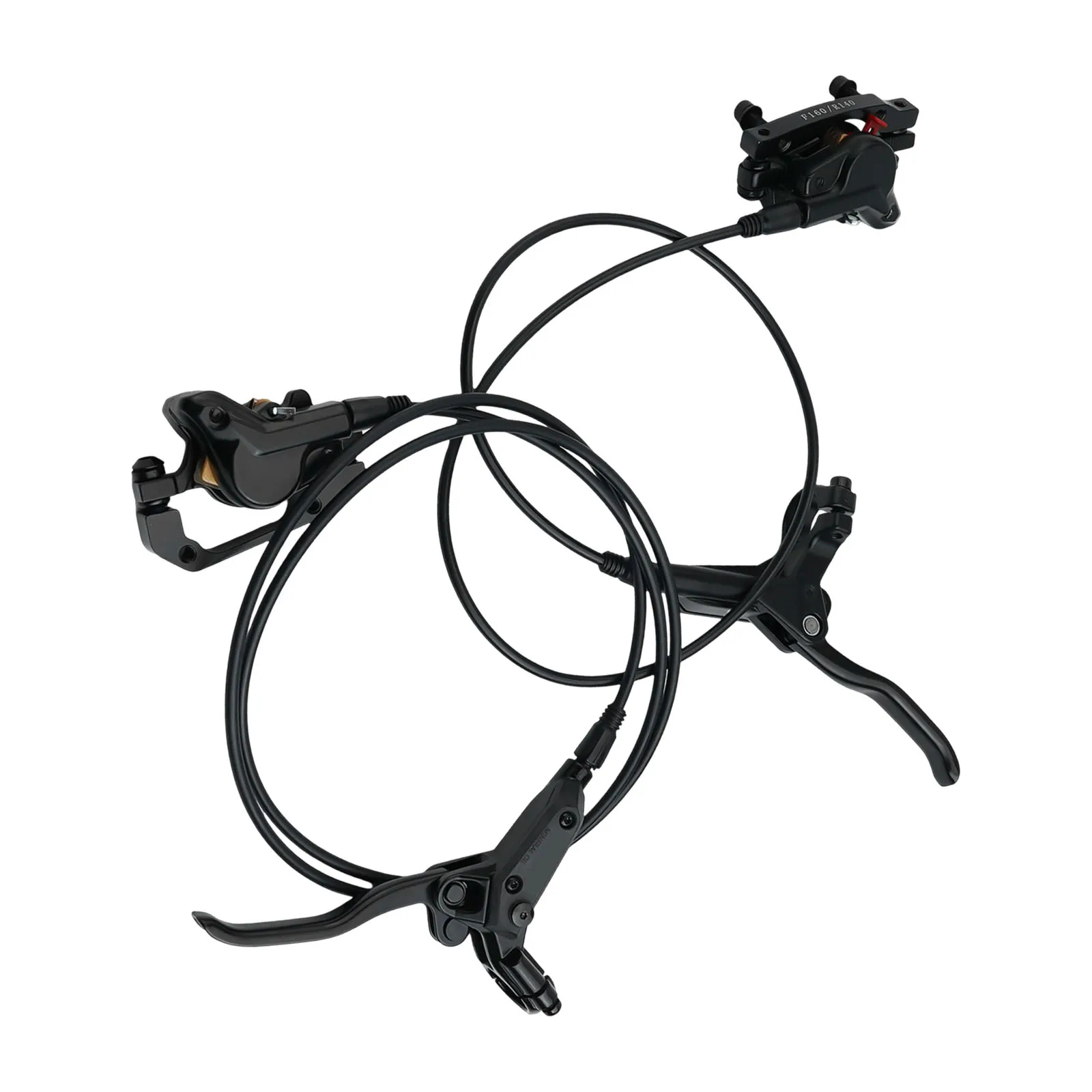 

Mountain Bike Hydraulic Disc Brake Set with Double Piston for Left and Right Installation Aluminum Alloy Construction