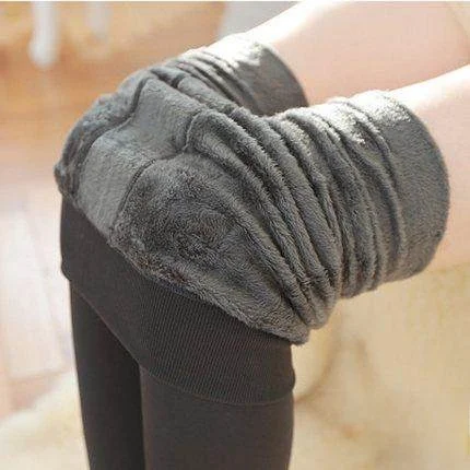 High Waist Thickened Fleece Women's Leggings Abdomen Shaping Long Trousers Autumn Winter Outerwear Integrated Pants