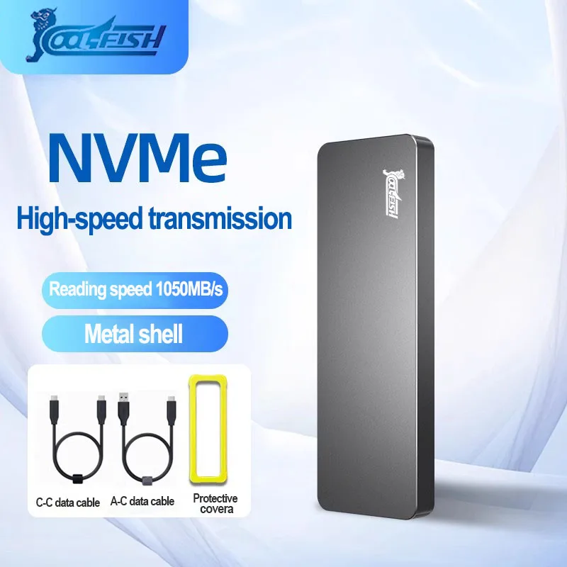 CoolFish SSD Мобильный Твердотельный Накопитель 128 ГБ 256 ГБ Type-C3.1/USB3.2 Gen2 NVMe Внешний Жесткий Диск SATA Для Игр Wi... CoolFish SSD Мобильный Твердотельный Накопитель 128 ГБ 256 ГБ Type-C3.1/USB3.2 Gen2 NVMe Внешний Жесткий Диск SATA Для Игр Wi...