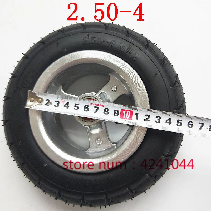 2.80/2.50-4 2.50-4 tire wheel 4inch hub rims with tyre inner tube for Baby carriage,Elderly Mobility scooter,3wheel standing car