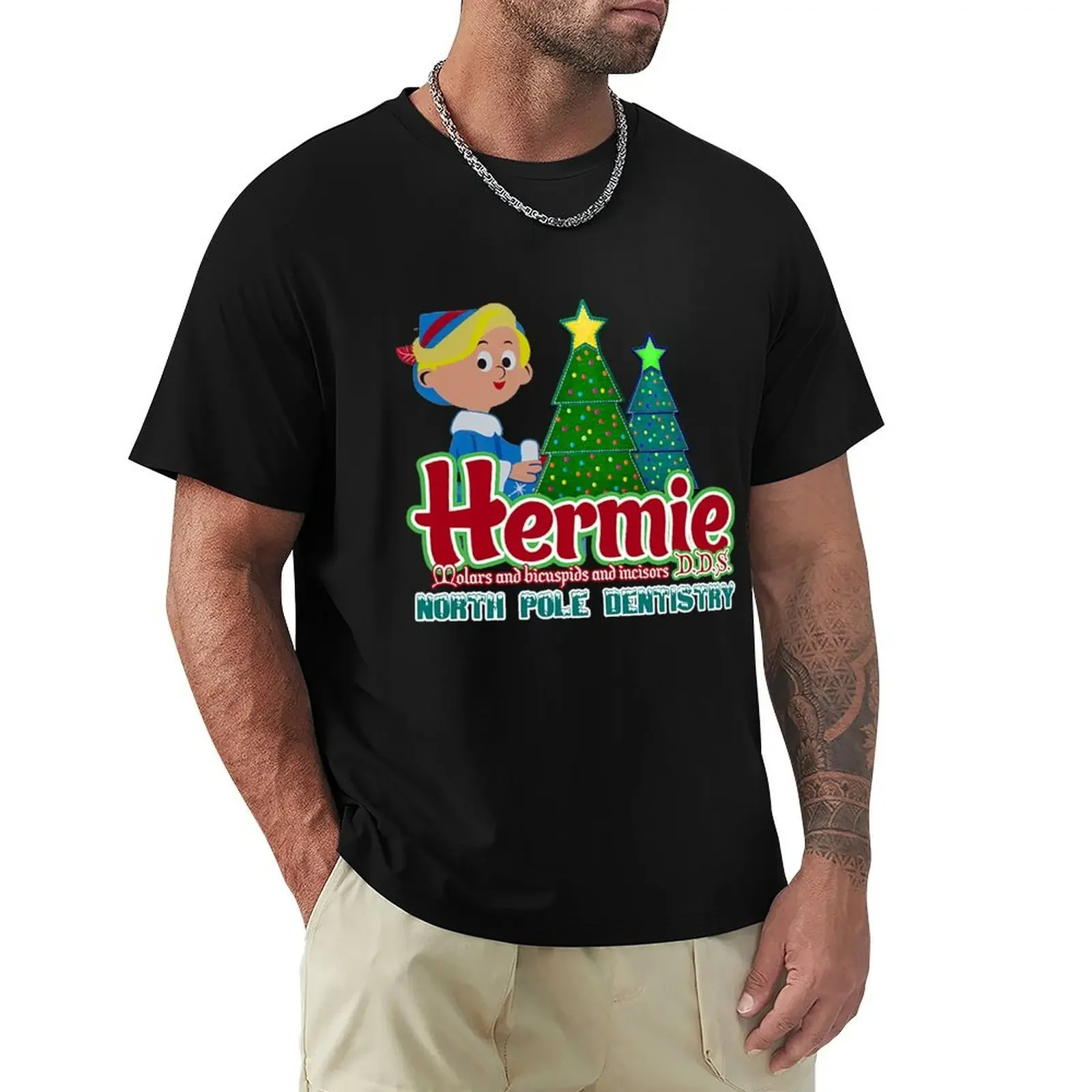 Hermie the Elf Dentistry T-Shirt vintage graphic tee graphic shirts fruit of the loom mens t shirts