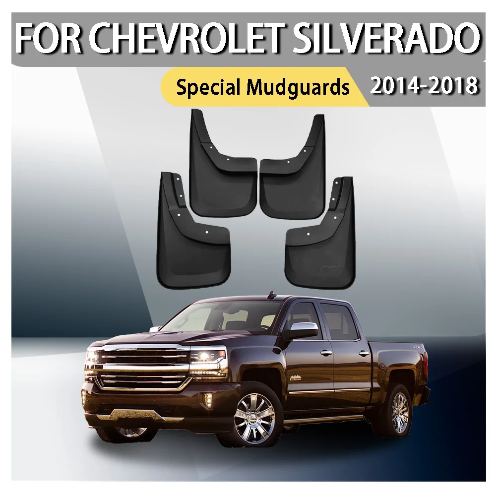 

Special Mudguards For Chevrolet Silverado 2014 2015 2016 2017 2018 Car Decoration Upgrade Accessories tyling ABS Plastic