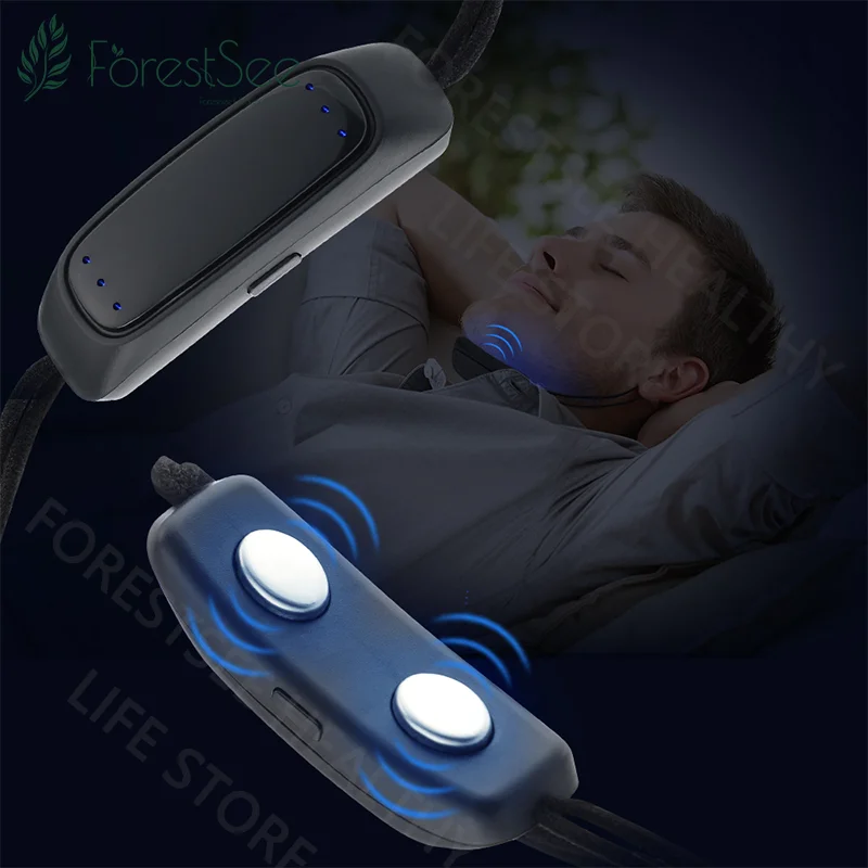 

Anit-Snoring Device Smart Throat Pulse Electric EMS leep Apparatus Snoring Stopper and apnea USB Generation Pulse Technology