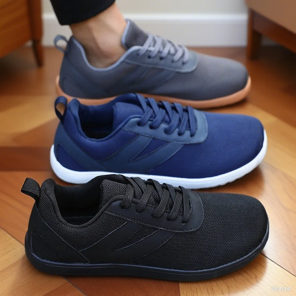 Mesh Barefoot Shoes Men's Wide Toe Minimalist Sneakers Lightweight Breathable Casual Shoes Designer Running Shoe Casual Sneakers