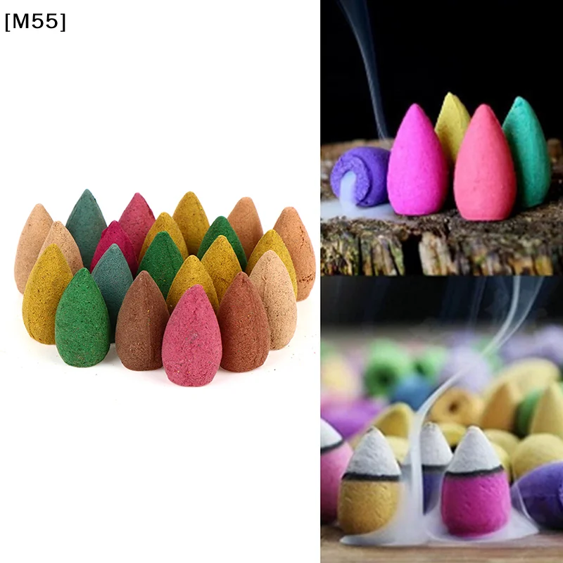 20pcs/Bag Colorful Incense Cones For Backflow Tower Accessories Incense[M55][M55]