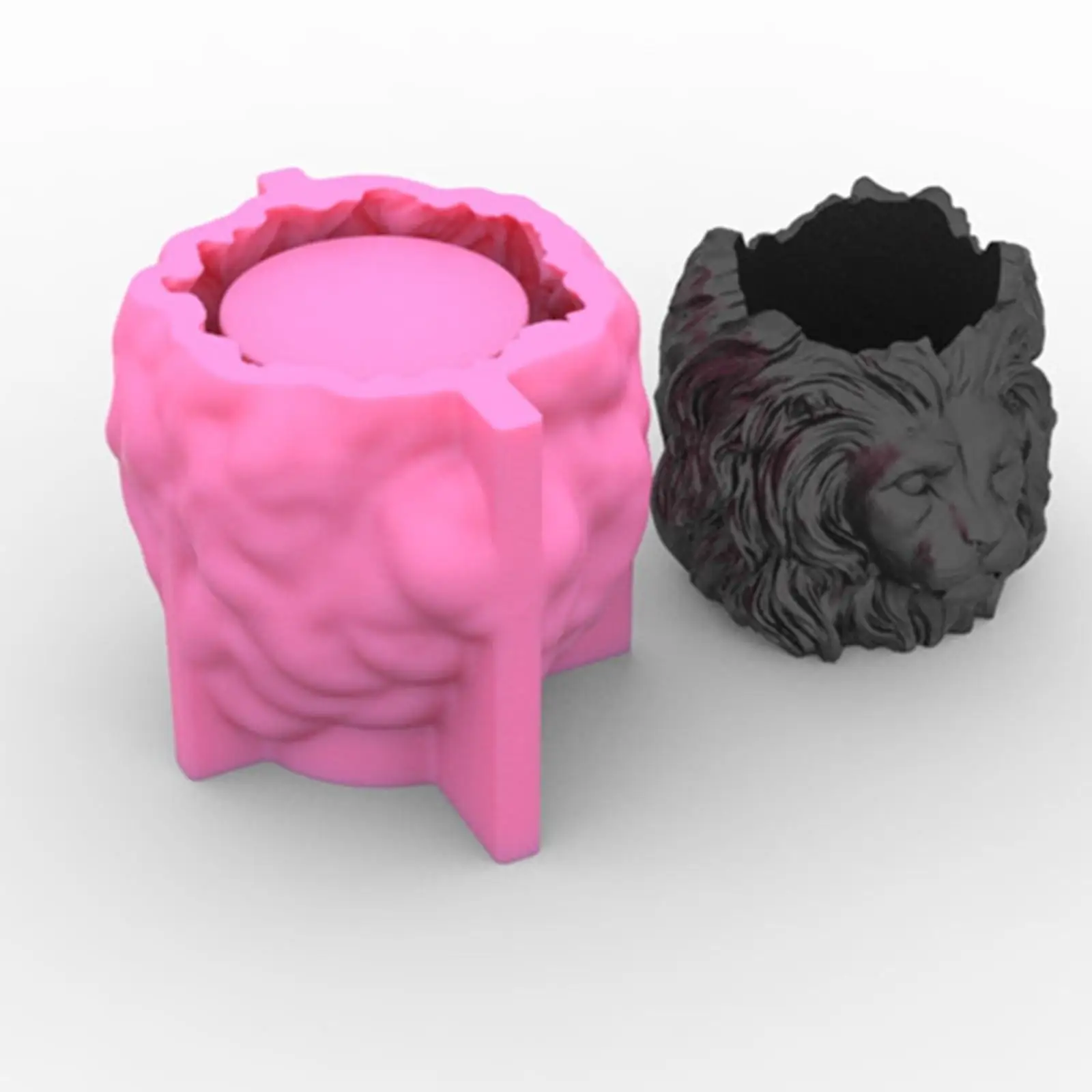

Lion Head Shape Pen Holder Plant Pots Pot Silicone Mold DIY Crafts