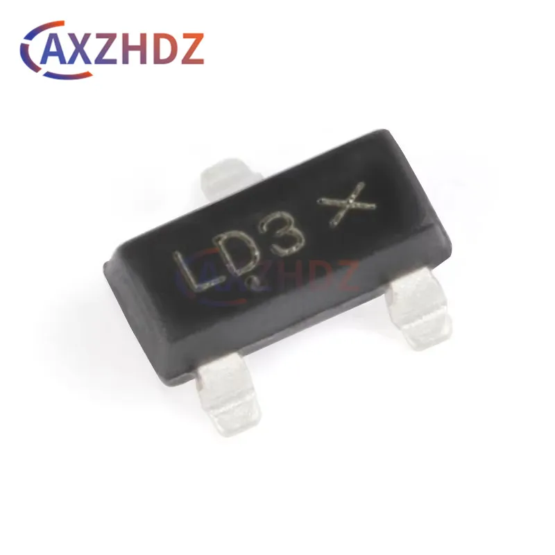 

50PCS BAT54SLT1G LD3 SOT-23 LBAT54SLT1G BAT54S BAT54 SMD 200mA 30V Dual Series Schottky Barrier Diodes Transistor