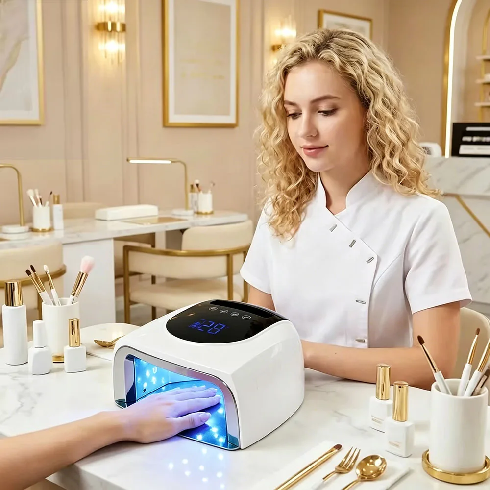 96W Magnetic Removable Bottom Nail Lamp Wireless Gel Polish Dryer Manicure Machine UV LED Light for Nail Portable Nail Lamp