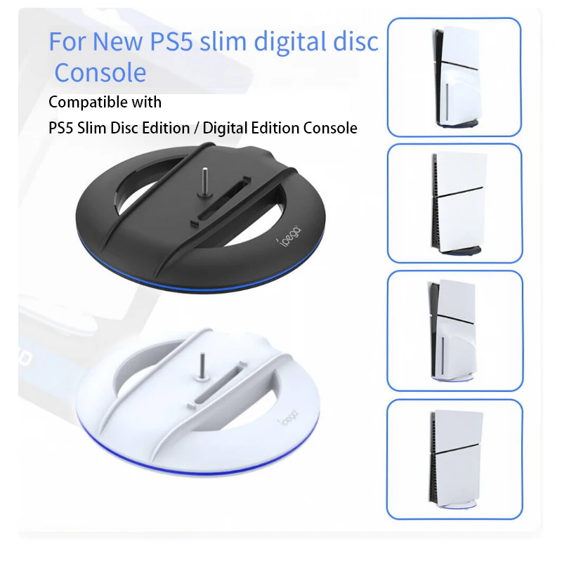 Vertical Cooling Stand with RGB Light For PS5 Slim / PS5 Pro Console Anti-Slip Base Bracket Holder Bracket Gaming Accessories