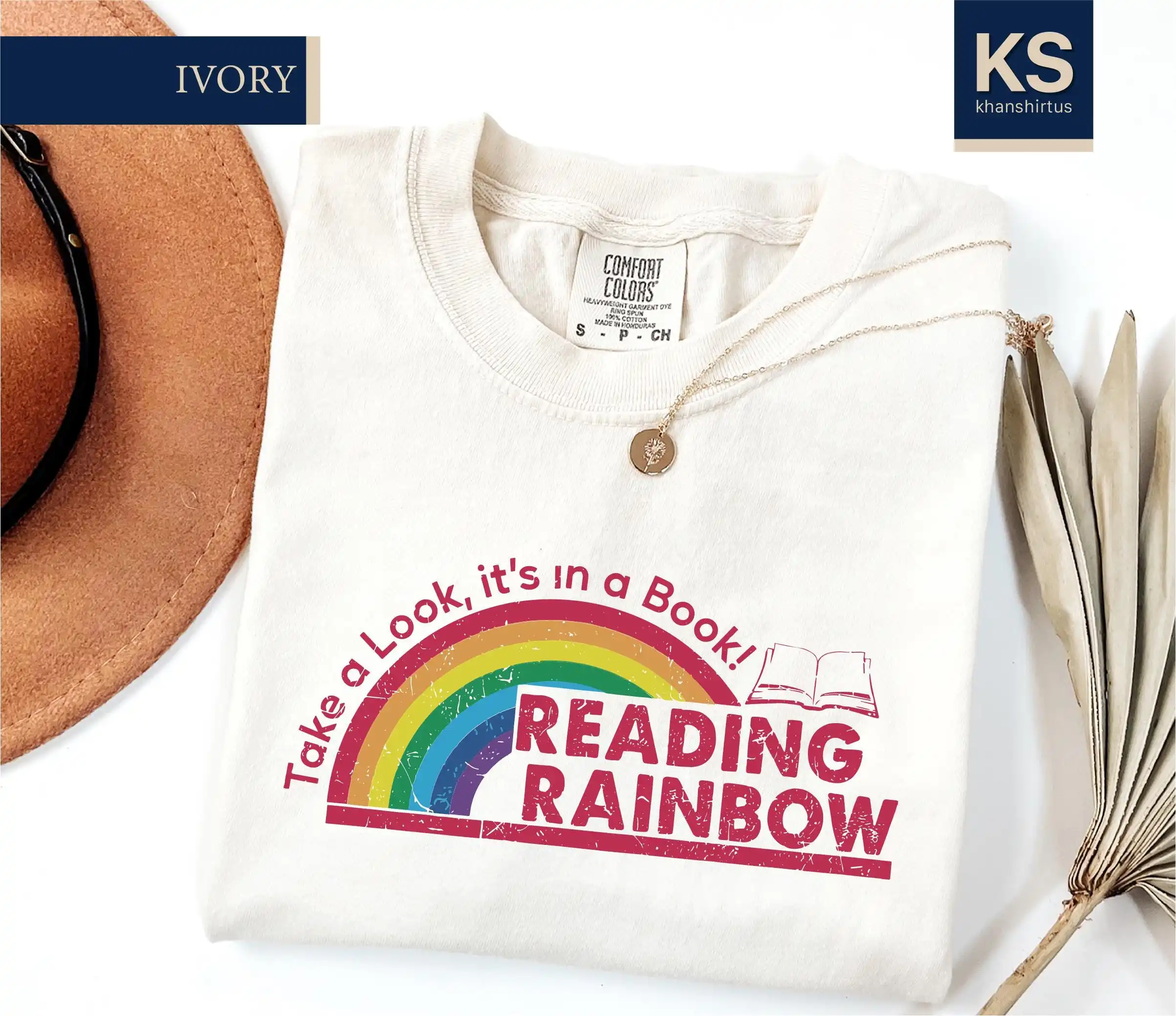Reading Rainbow Shirt, Take A Look It's in A Book, Librarian Book Club T-Shirt, Pride Month Gift for Bookish Lesbian Gay Friend