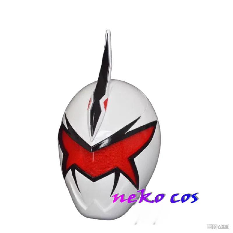 

nekocos Bakuryuu Sentai Abaranger White Black Mikoto Nakadai Шлем Маска Смола Косплей Индивидуальный размер